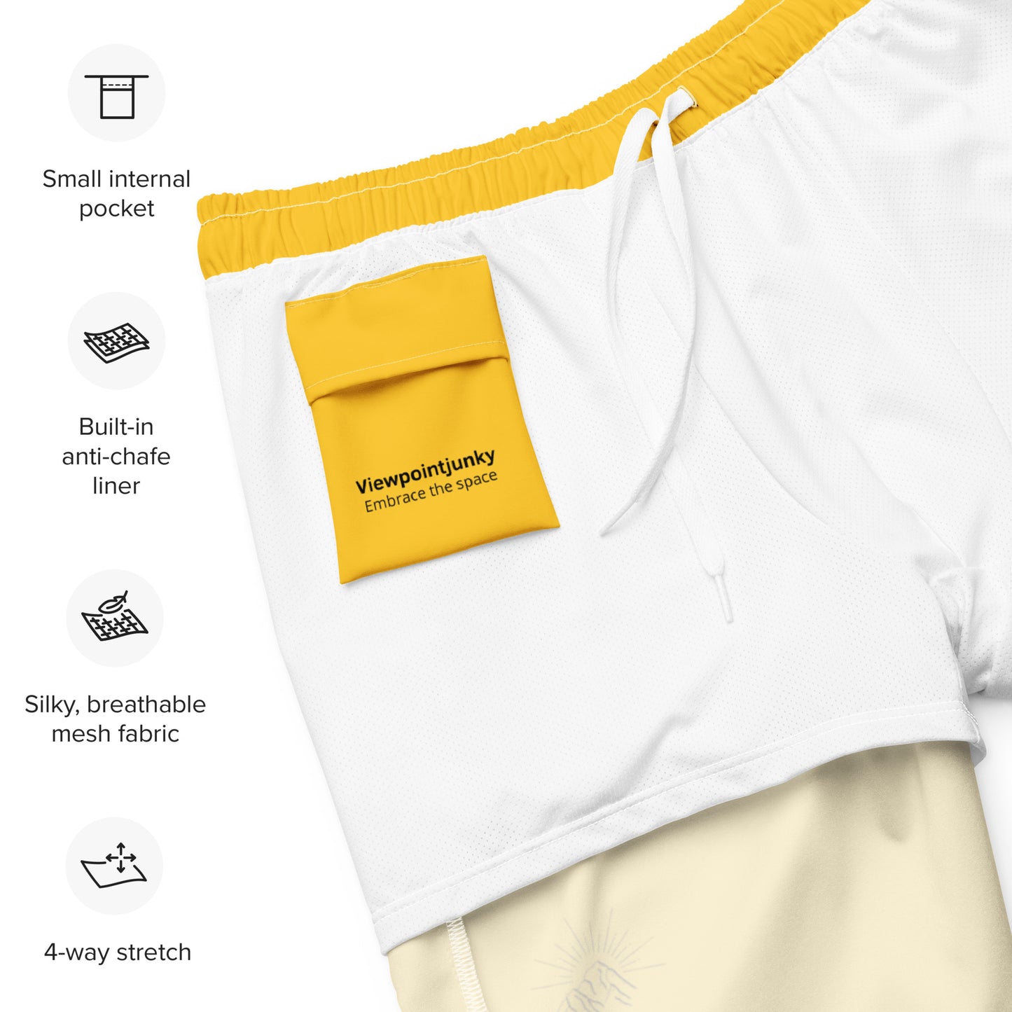 Atlantic - Yellow Recycled Swim Trunks