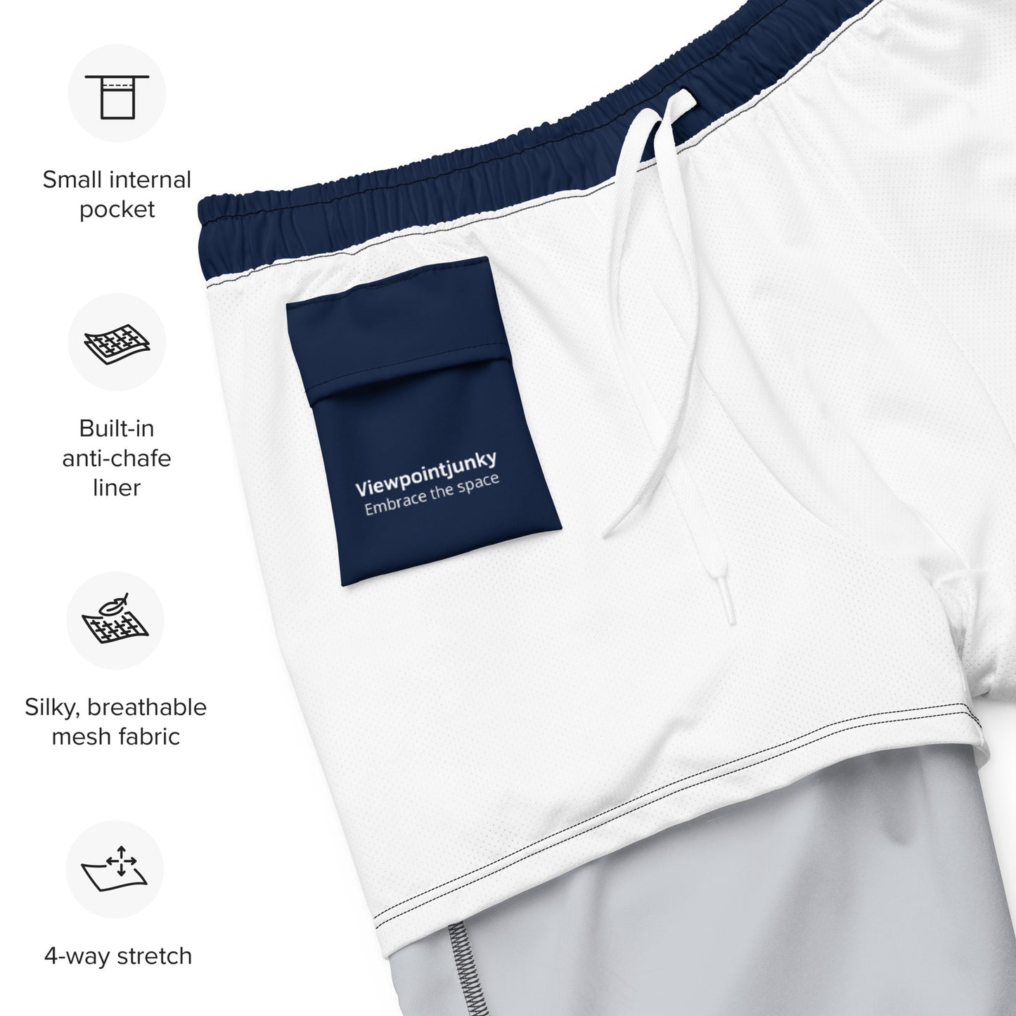 Atlantic - Navy Recycled Swim Trunks